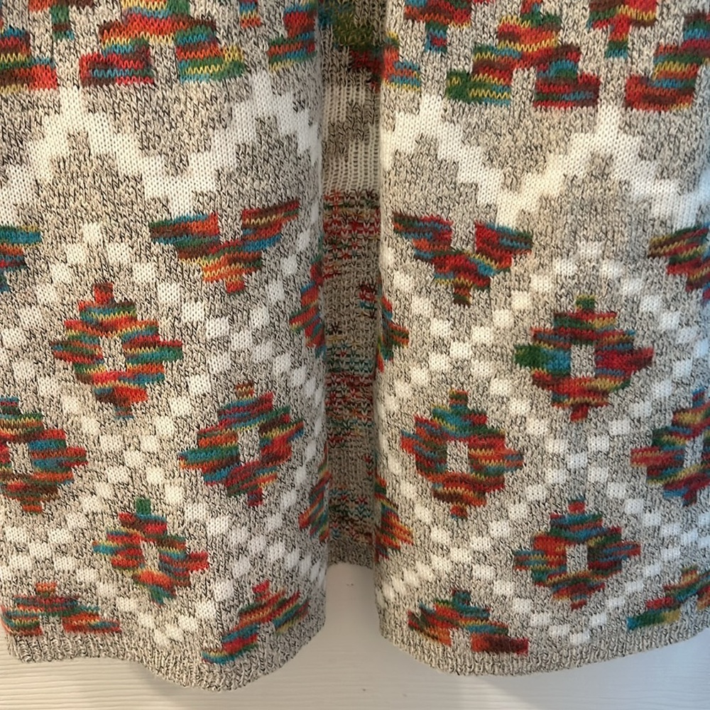 Long Cardigan with Aztec Pattern - Picture 3 of 8